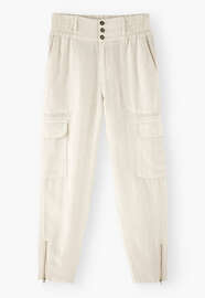 Cargo trousers, Ivory, webstill