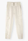 Cargo trousers, Ivory, webstill