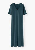 V-neck dress, Petrol, webstill