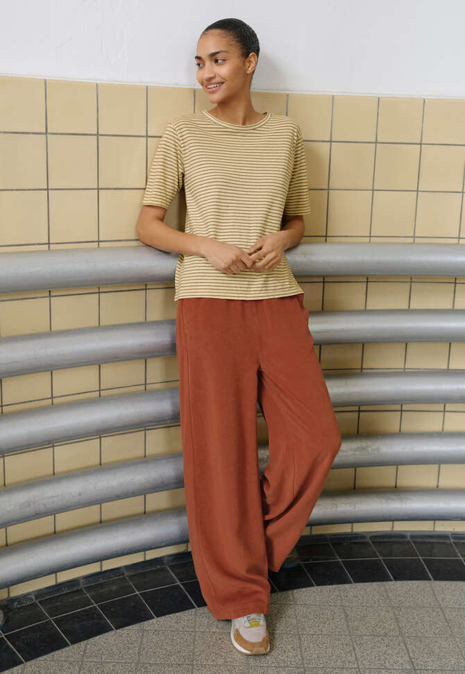 Striped T-shirt, Warm stone, completeTheLook
