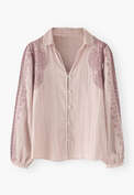 Embroidered blouse, Soft lilac, webstill