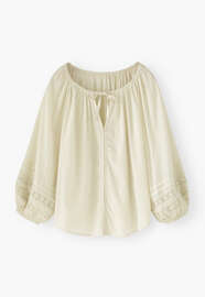 Gathered blouse, Ice green, webstill