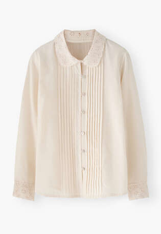 Pleated blouse, Pearl, webstill