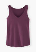 V-neck jersey vest, Purple aubergine, webstill