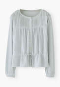 Tie-waist top, Powder blue, webstill