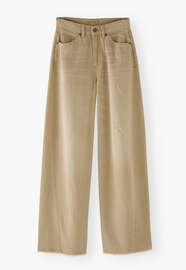 Mid-rise wide-leg jeans, Washed mushroom, webstill