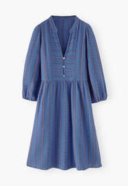 Striped dress, Light ultramarine, webstill
