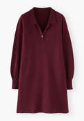 Collared dress, Burgundy, webstill