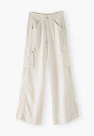 Wide-leg patch-pocket trousers, Ivory, webstill