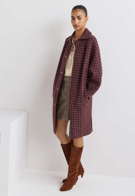Checked jacket, Burgundy, completeTheLook