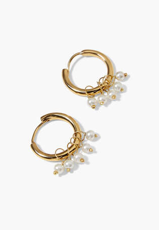 Mini-pearl hoops, Gold, webstill