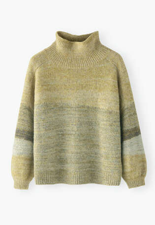 High-neck sweater, Yellow ochre, webstill