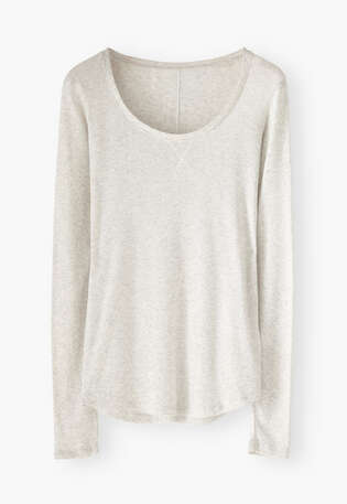 Scoop-neck top, Ice grey, webstill