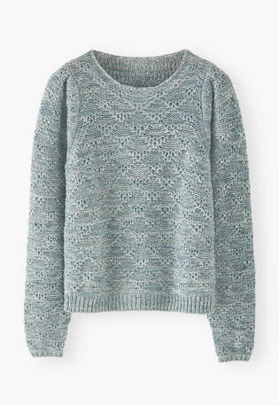 Cable-stitch sweater, Ocean mint, webstill