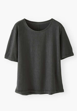 Boxy T-shirt, Charcoal, webstill