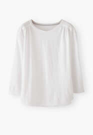 Round-neck T-shirt, White, webstill