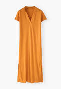 Polo shirtdress, Saffron, webstill