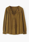 Gathered top, Olive khaki, webstill