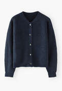 Rib-stitch bomber jacket, Indigo, webstill