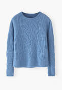 Wave-stitch sweater, Bright blue, webstill