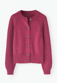Batwing cardigan, Berry pink, webstill
