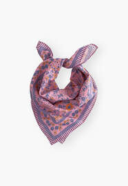 Square scarf, Fuchsia orange, webstill