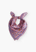 Square scarf, Fuchsia orange, webstill