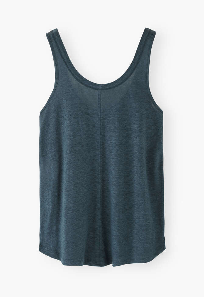 Scoop-neck vest, Dark petrol, completeTheLook