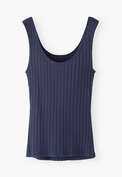 Lace-rib vest, Washed indigo, webstill