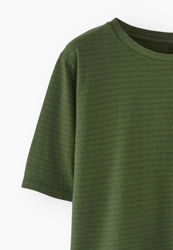 Striped T-shirt, Forest green, completeTheLook