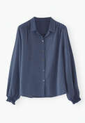 Checked shirt, Indigo cobalt, webstill