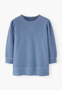 Pleat-sleeve sweatshirt, Cornflower, webstill