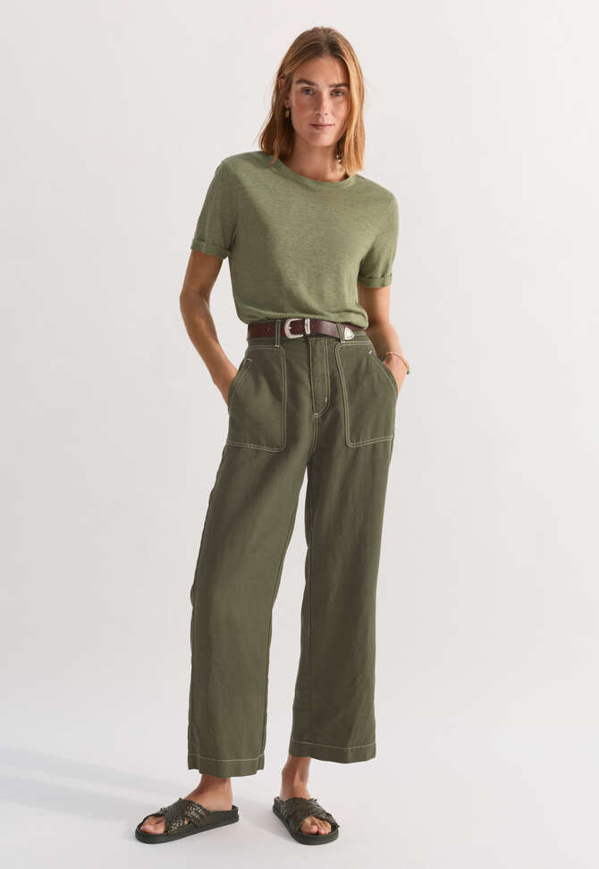 Cropped trousers, Moss, completeTheLook