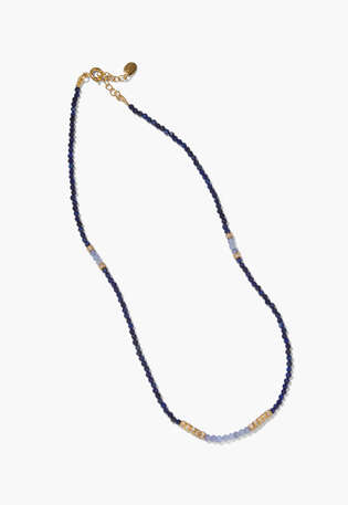 Beaded necklace, Lapis, webstill