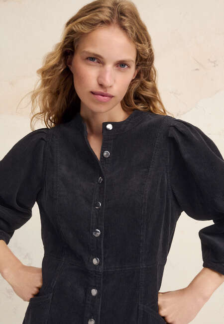 Cord dress, Dark grey, completeTheLook