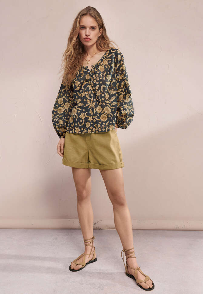 Buckle shorts, Olive sand, completeTheLook