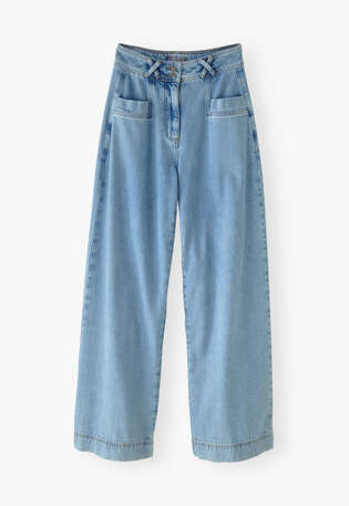 Drapey wide-leg jeans, Pacific mid wash, webstill