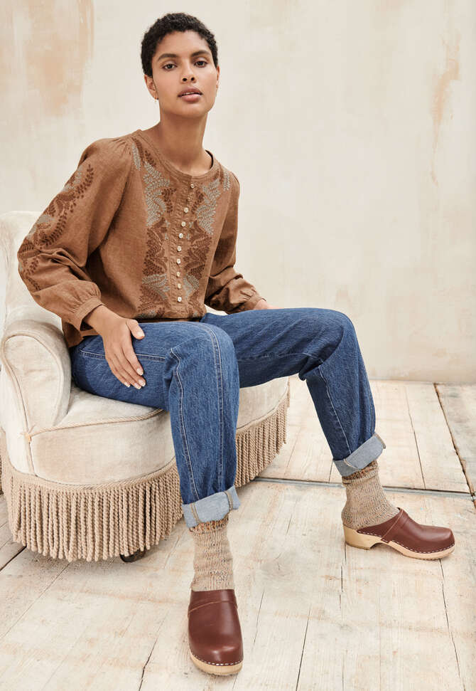 Fleck socks, Coral taupe, completeTheLook