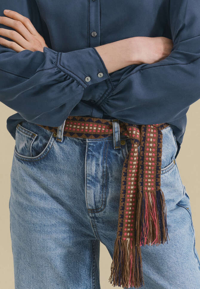 Fringed belt, Coffee watermelon, completeTheLook