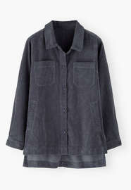 Oversized cord shacket, Steel grey, webstill