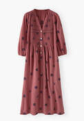 Clipped jacquard dress, Mauve pink, webstill