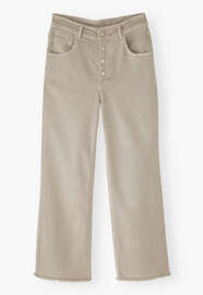 Straight-leg let-down hem jeans, Smoke grey, webstill