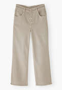 Straight-leg let-down hem jeans, Smoke grey, webstill