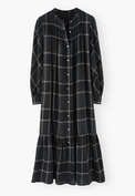 Checked dress, Black apricot, webstill