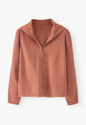 Zip-up hoodie, Sunset coral, webstill