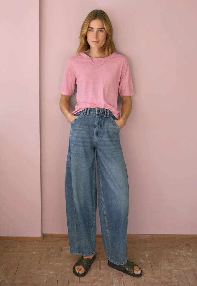 Boxy T-shirt, Pink rose, completeTheLook