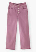 Straight-leg let-down hem jeans, Light orchid, webstill