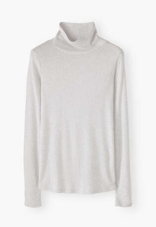 High-neck top, Ice grey, webstill