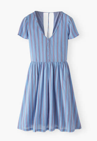 Striped dress, Sky mauve, webstill