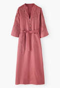 Embroidered cutwork dress, Dusty watermelon, webstill